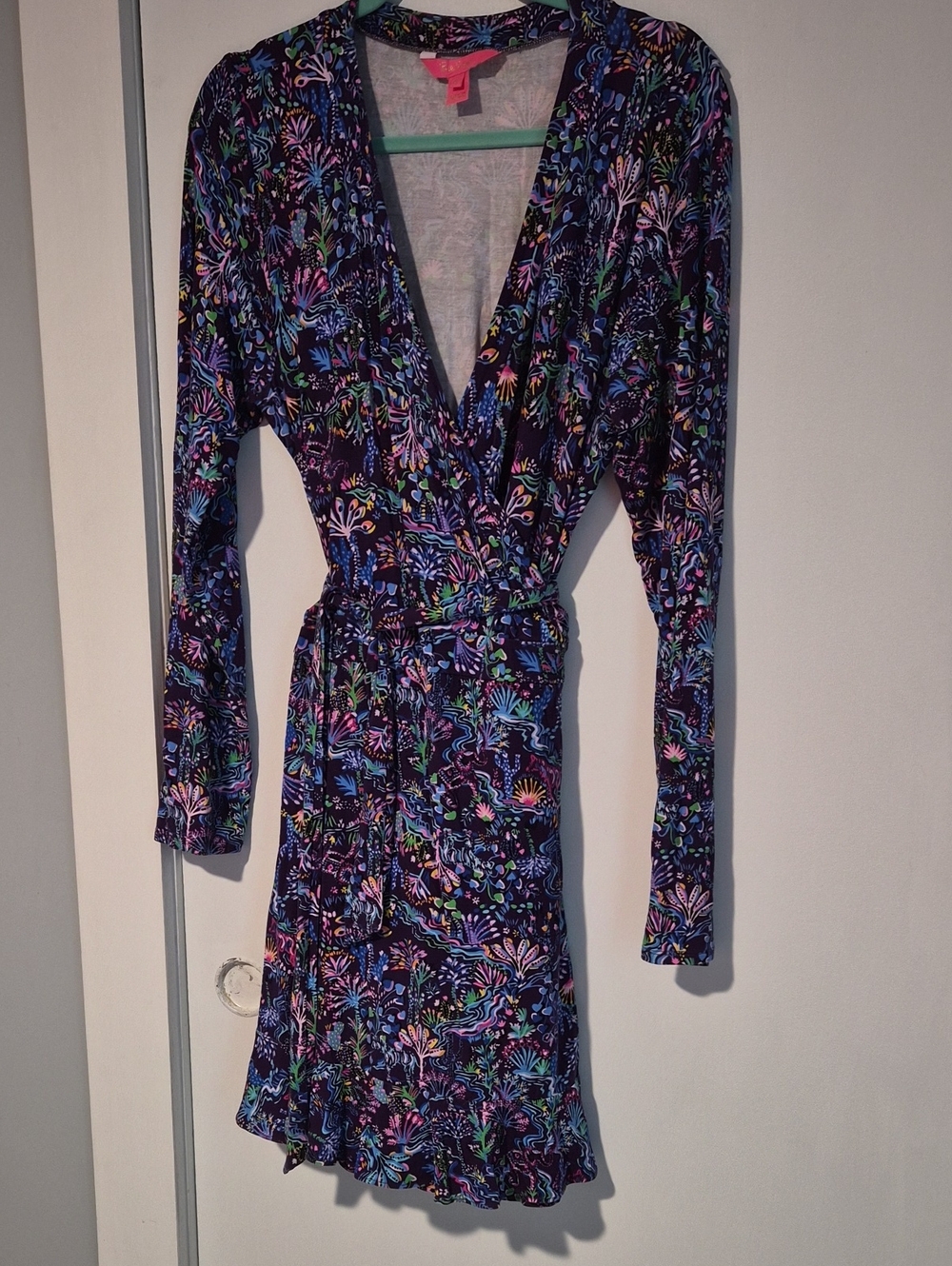 Lilly Pulitzer Jemma Sleeved Romper Abstract Print XL